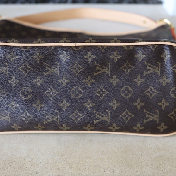 Brown Monogram Shoulder Bag with Tan Trim - Picture 8 of 11